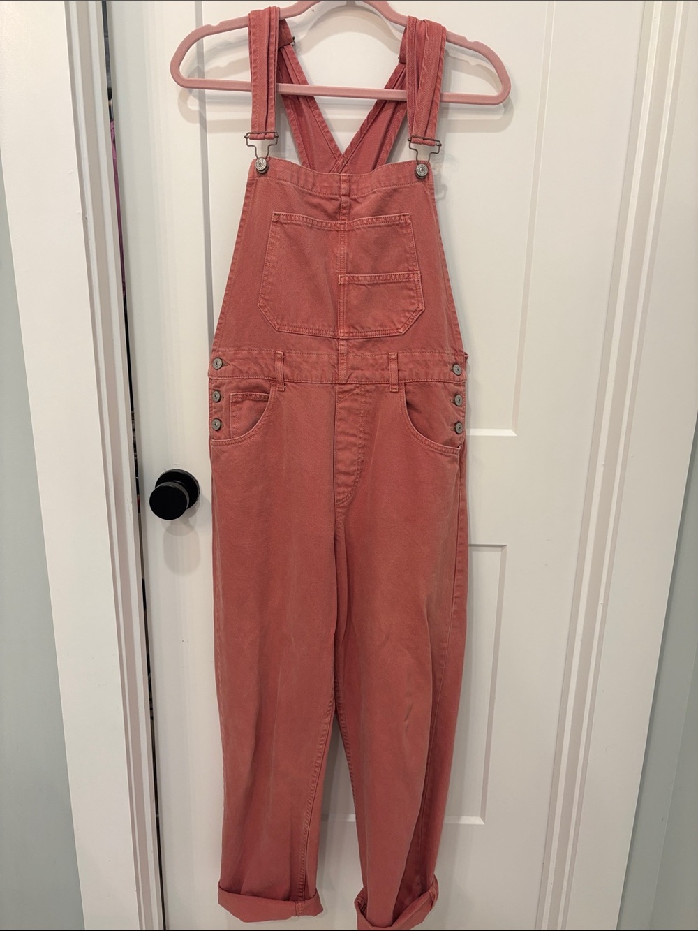 We the Free Rose Pink Ziggy Overalls